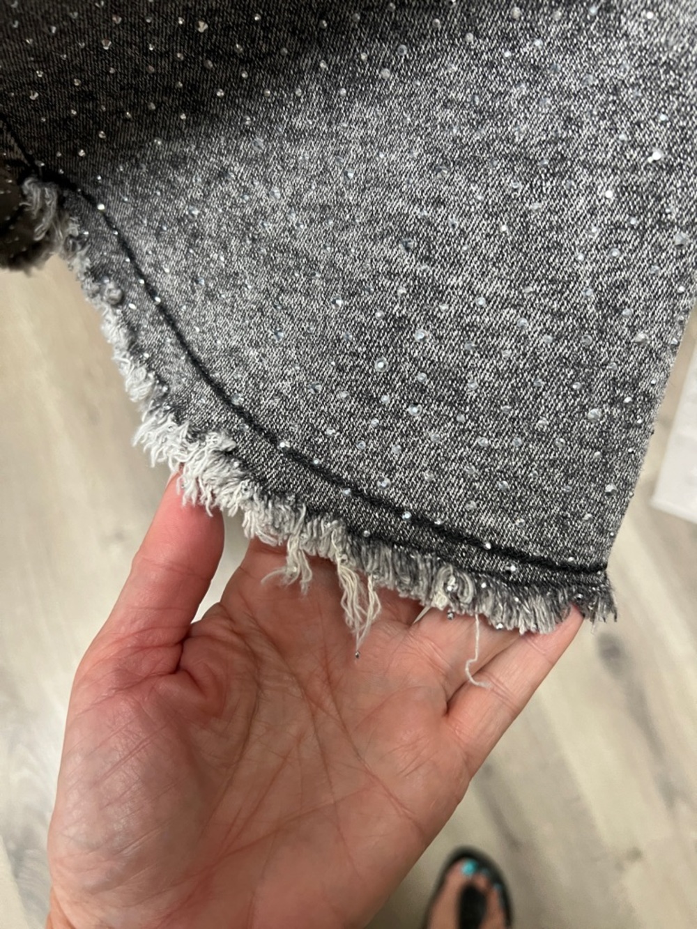 Veveret Black Rhinestone Jean Jacket - Picture 16 of 16